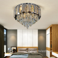 Lustres modernos de cristal de luxo com luzes pendentes